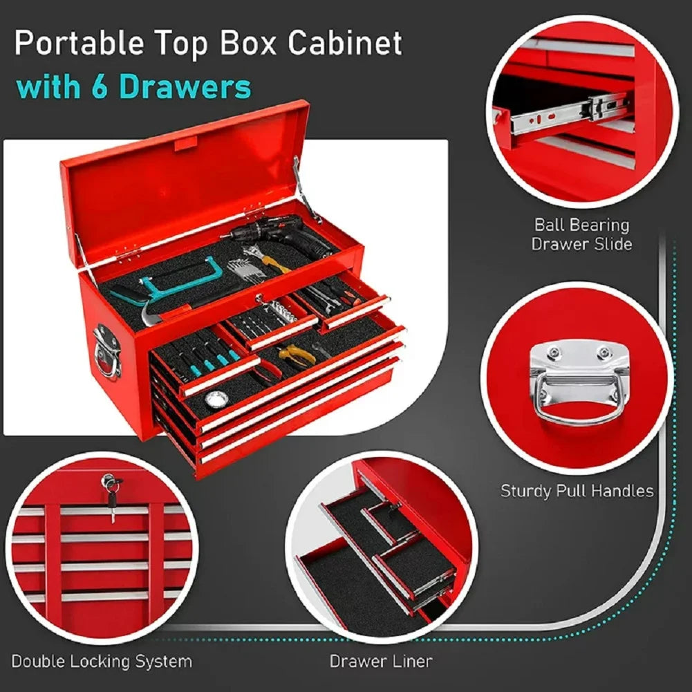 Red 8 Drawer Rolling Tool Chest and Cabinet P108425