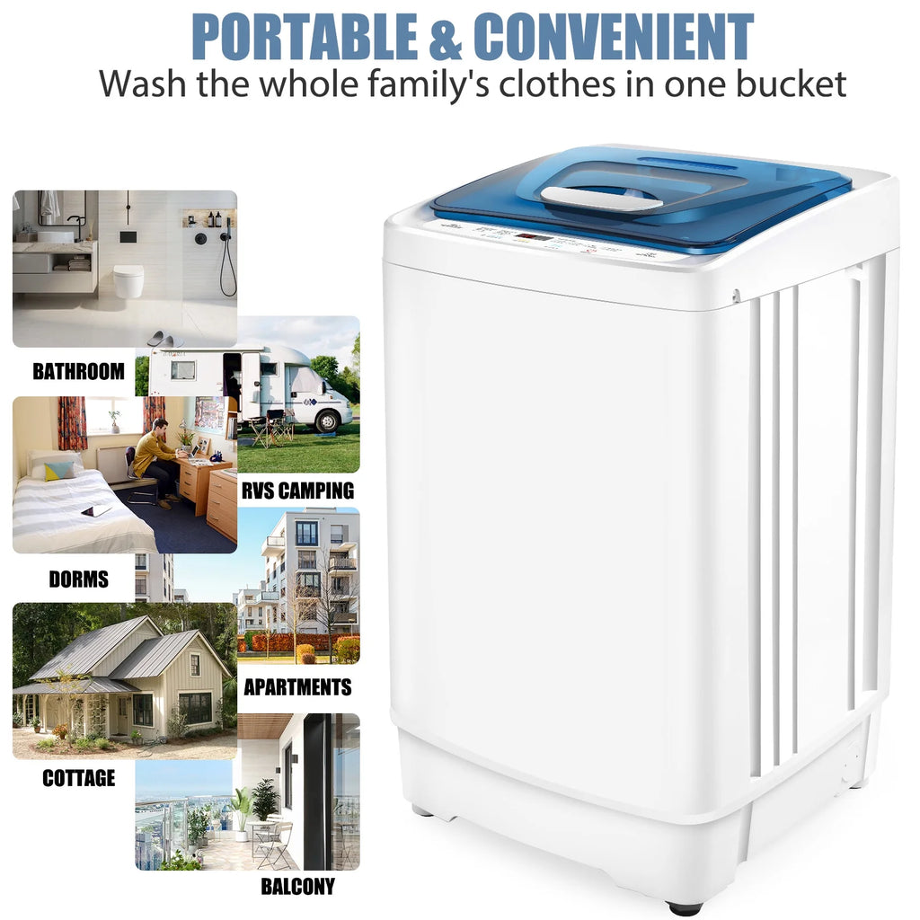 17.8lb Portable Washer and Dryer Combo with LED Display K19445