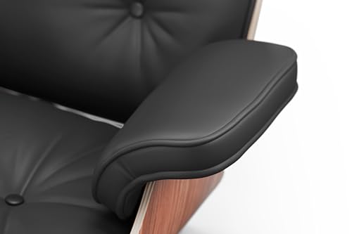Chocolate Top-Grain Leather Lounge Chair and Ottoman M163208