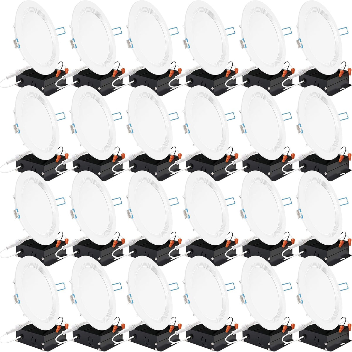 24 Pack 4 Inch Ultra Thin LED Recessed Ceiling Lights, 4000K Cool White, Dimmable 10W W4881