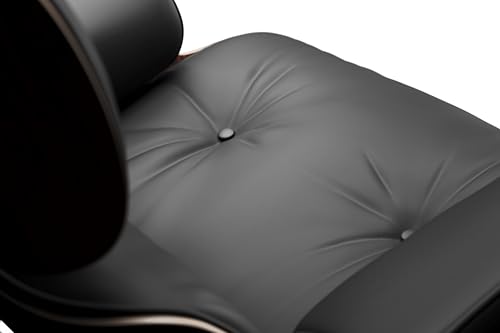 Chocolate Top-Grain Leather Lounge Chair and Ottoman M163208