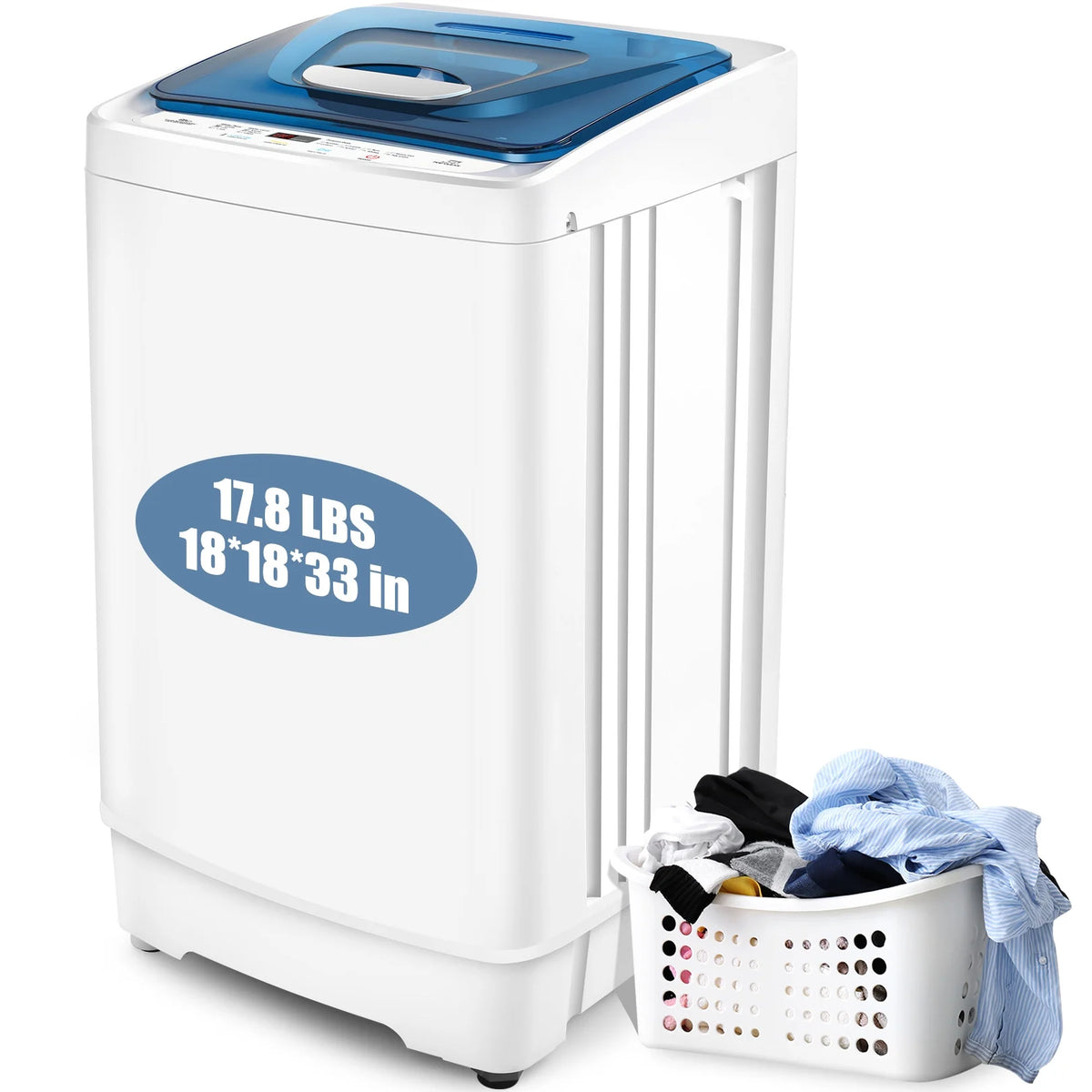 17.8lb Portable Washer and Dryer Combo with LED Display K19445