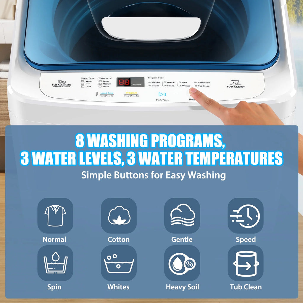 17.8lb Portable Washer and Dryer Combo with LED Display K19445