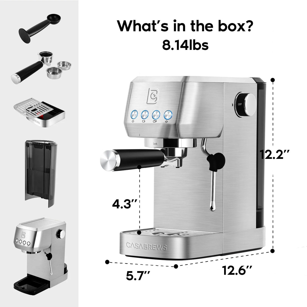 20 Bar Espresso Machine with Milk Frother L8215